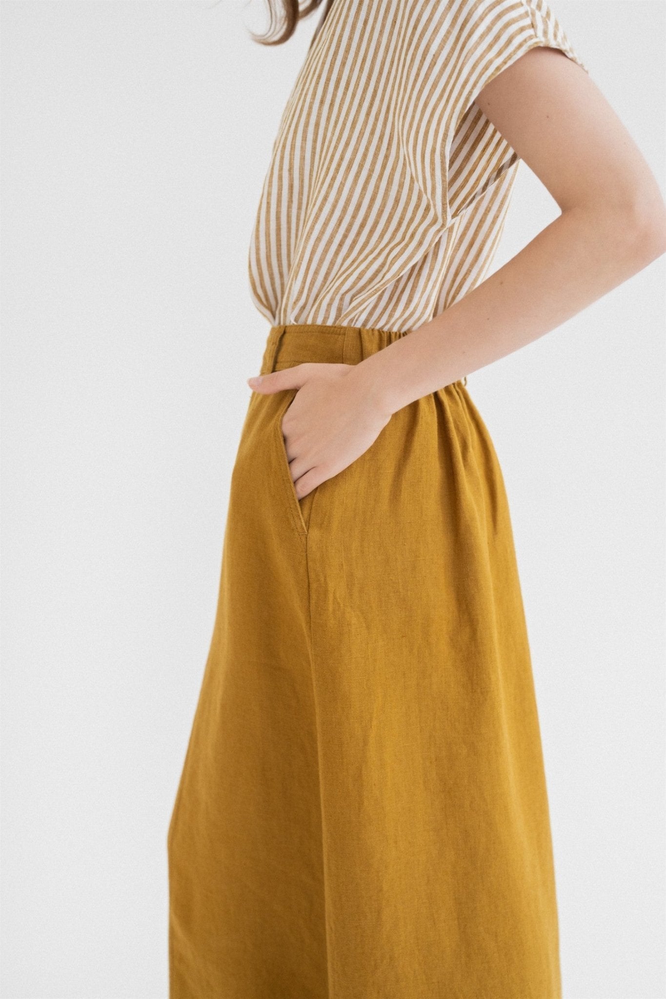 Bronze Linen Gardenia Skirt