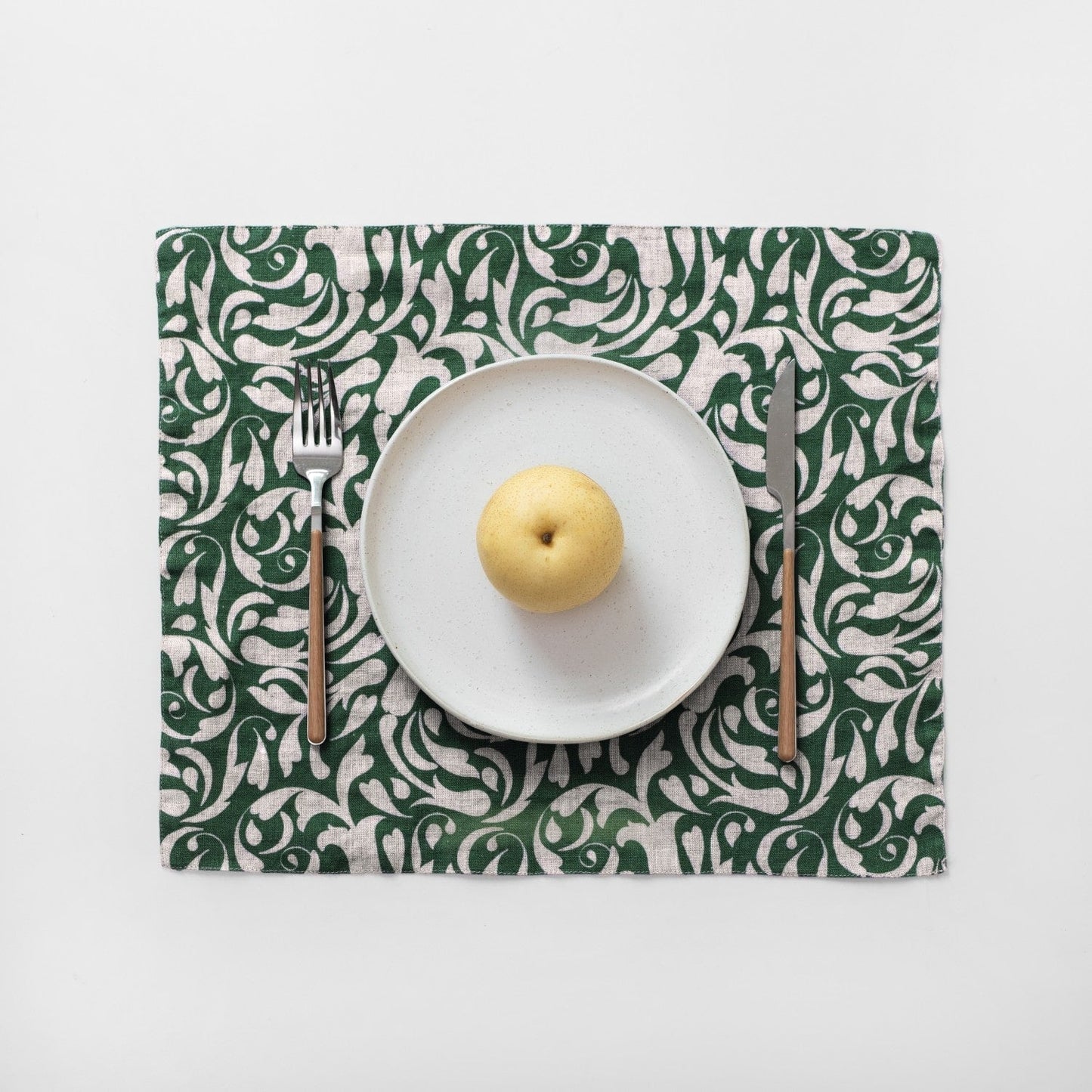 Evergreen Damask lino staltiesėlė — naturalusdrabuziai.lt