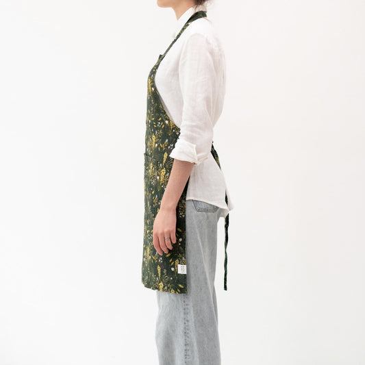 LIMITED EDITION Woodland lino kasdienė prijuostė — naturalusdrabuziai.lt