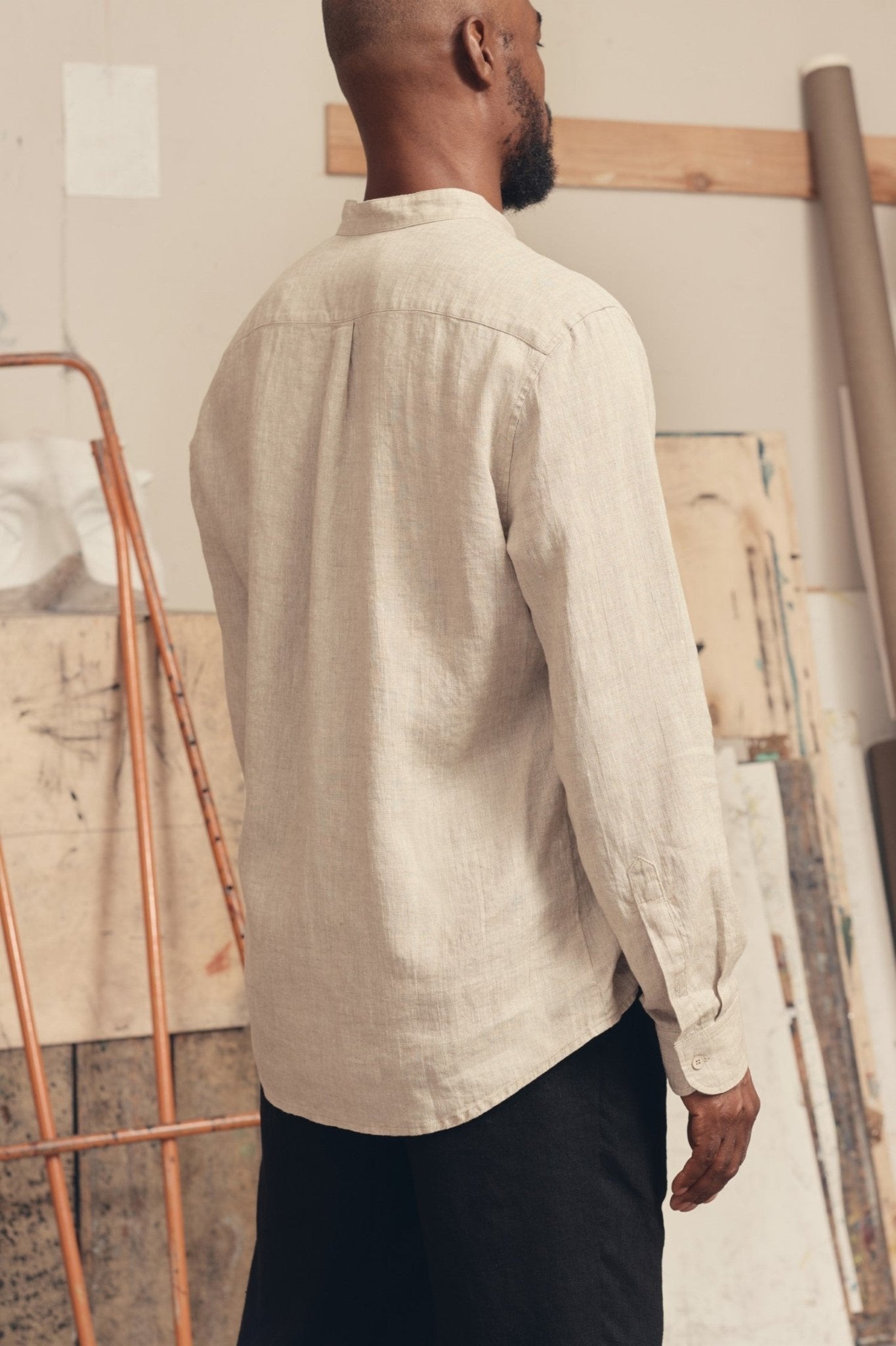 Melange lino Snapdragon marškiniai — naturalusdrabuziai.lt
