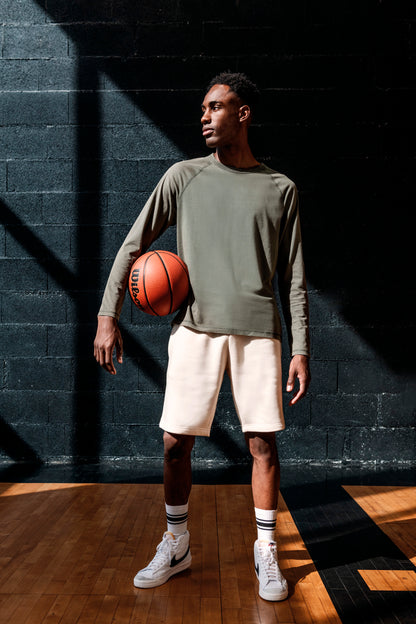 Vyriški marškinėliai ilgomis rankovėmis iš ekologiškos šukuotos medvilnės — naturalusdrabuziai.lt