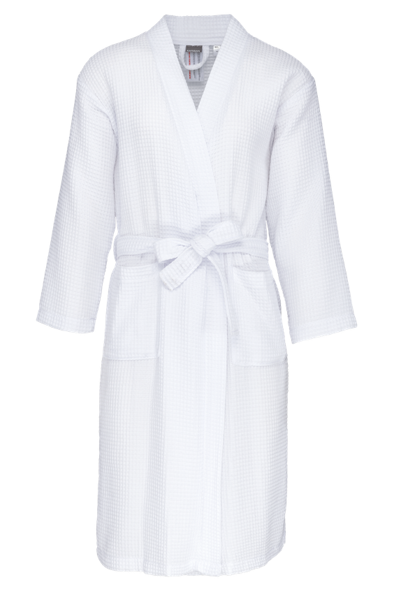 Premium medvilninis vaflinis kimono tipo chalatas — naturalusdrabuziai.lt