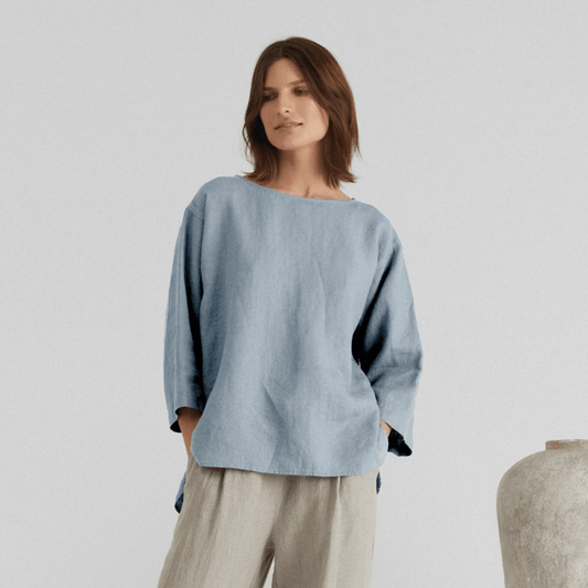 Allure Linen Bilberry Top