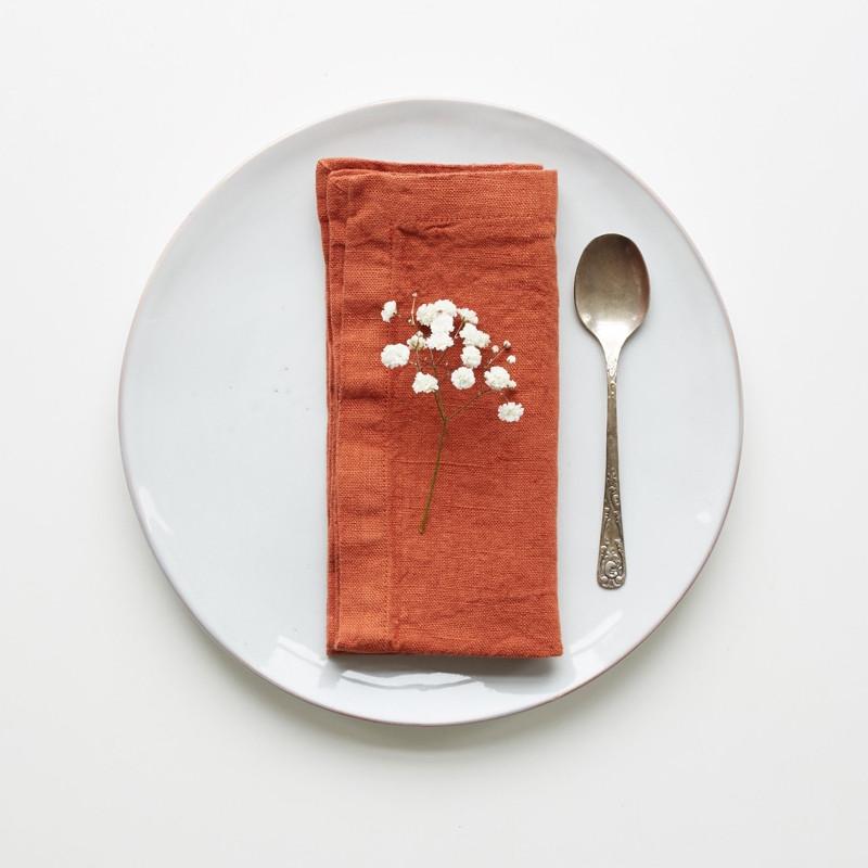 Baked Clay lino servetėlių rinkinys 2 vnt. — naturalusdrabuziai.lt