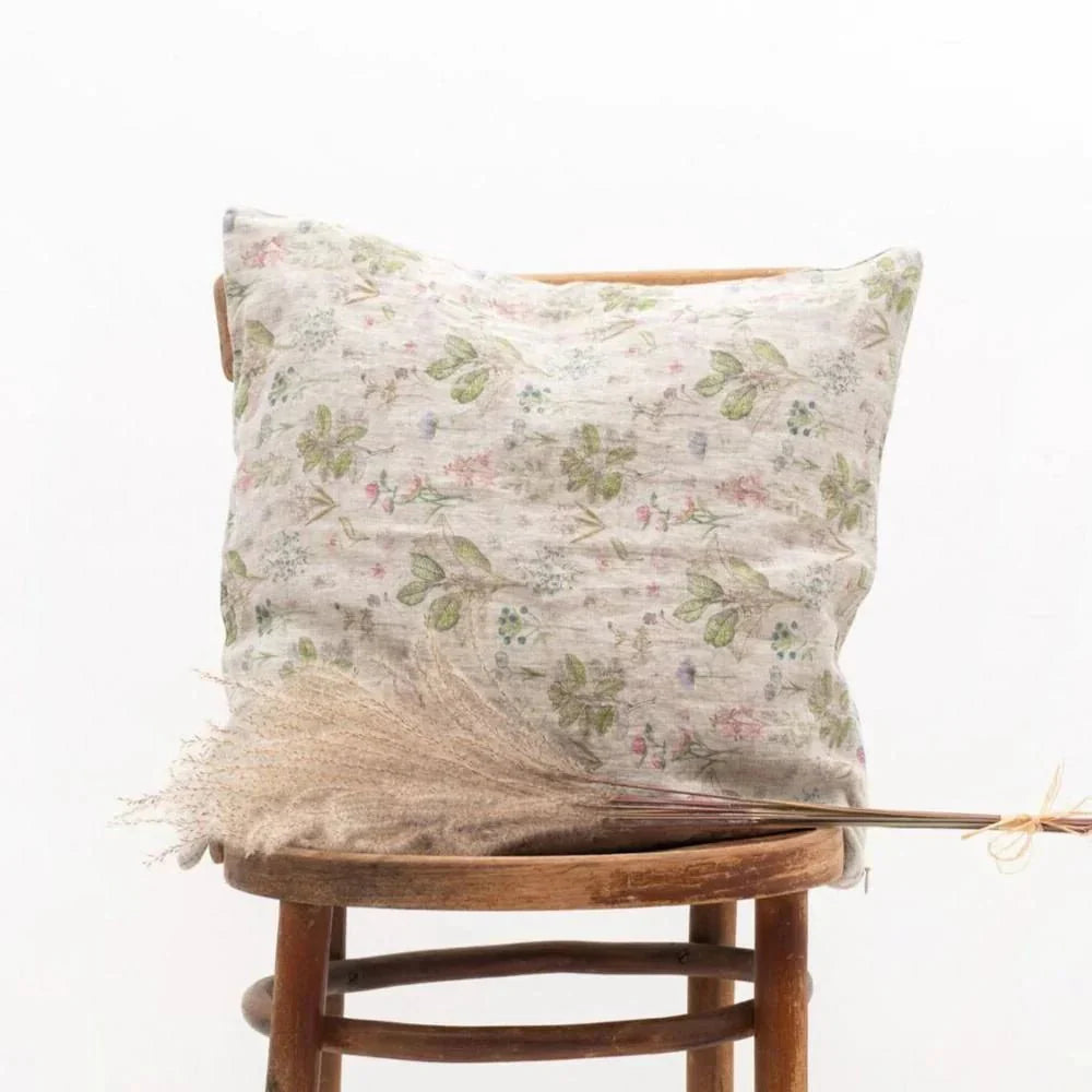 Botany lino pagalvėlės užvalkalas — naturalusdrabuziai.lt