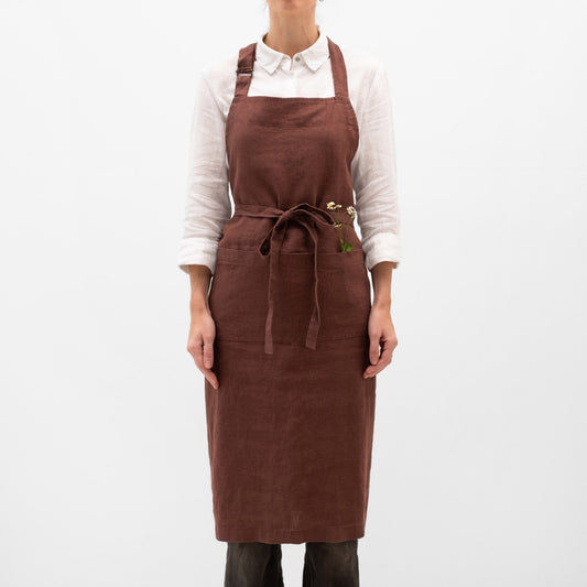 Chocolate lino šefo prijuostė — naturalusdrabuziai.lt