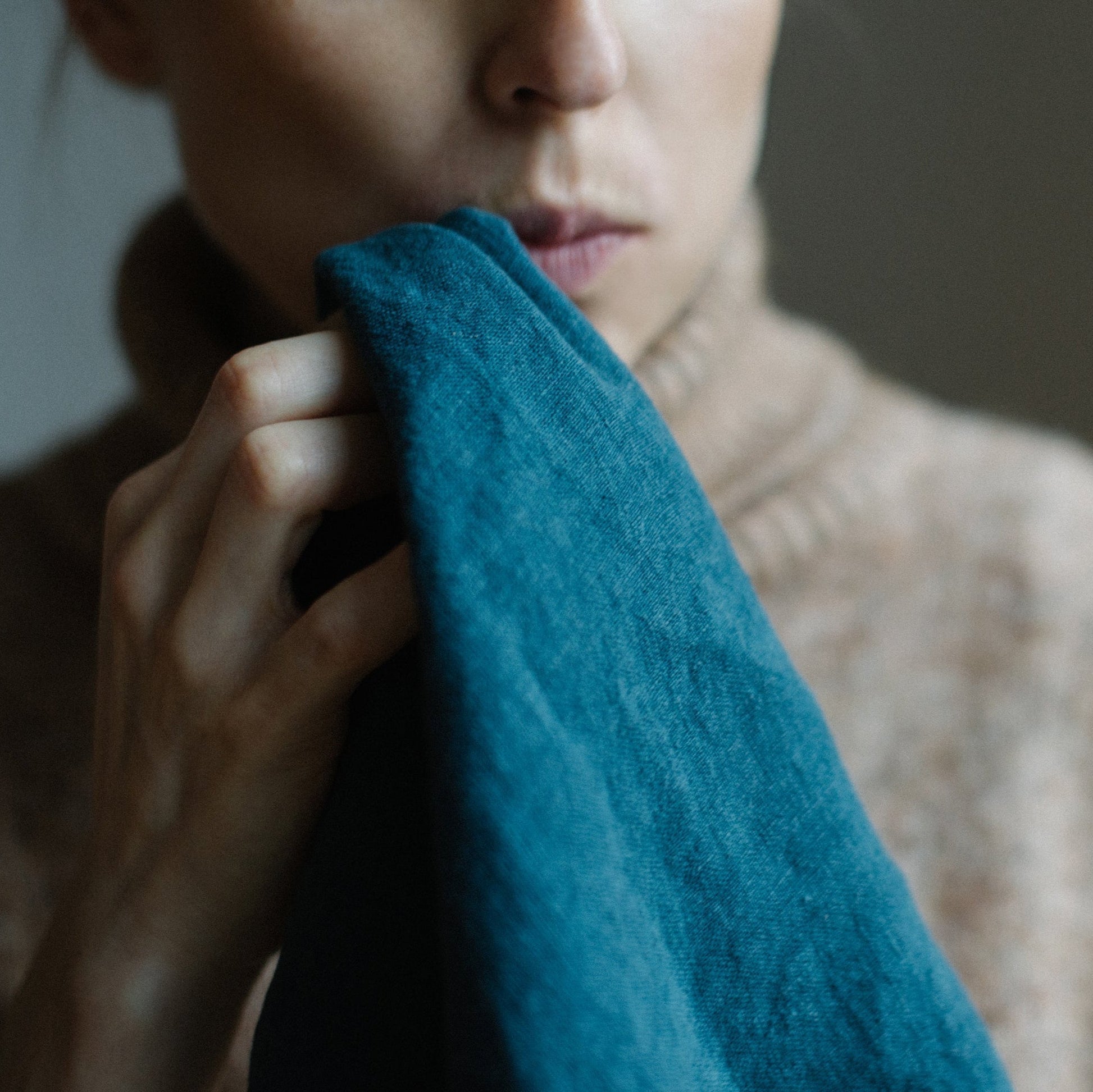 Deep Water lino servetėlių rinkinys 2 vnt. — naturalusdrabuziai.lt
