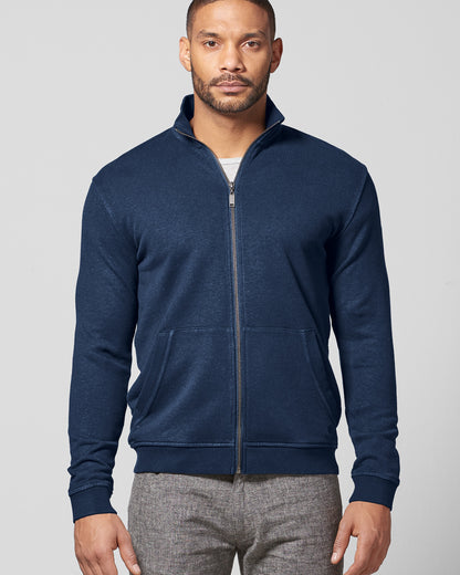 Vyriška striukė iš kanapių ir ekologiškos medvilnės – Tamsiai mėlyna