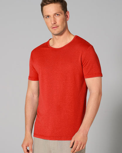 Vyriški marškinėliai iš kanapių ir ekologiškos medvilnės (DH806) – Purpurinė