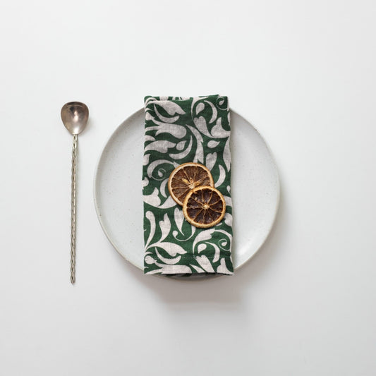 Evergreen Damask lino servetėlių rinkinys 2 vnt. — naturalusdrabuziai.lt