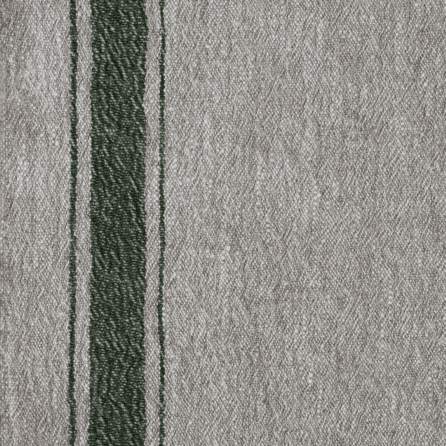 Green Stripe Vintage lino Fabric 310 g/m2 — naturalusdrabuziai.lt