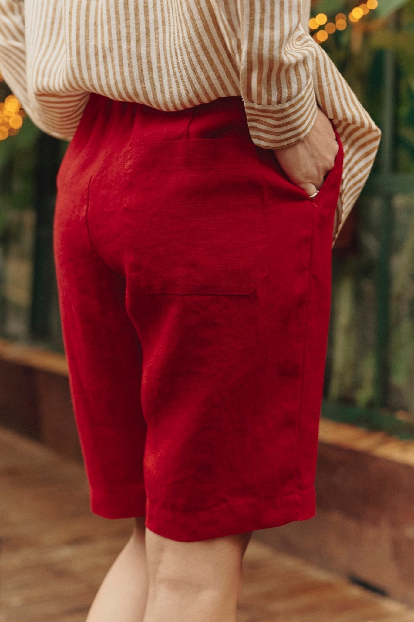 Lava Falls Linen Cumin Shorts