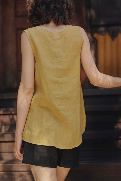 Lemon Curry lino Daffodil viršus — naturalusdrabuziai.lt