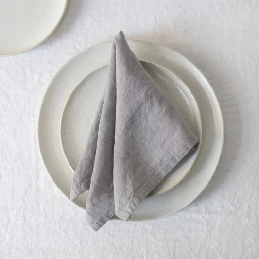 Light Grey Lightweight lino servetėlių rinkinys 2 vnt. — naturalusdrabuziai.lt