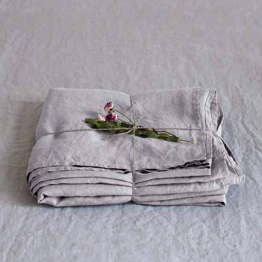 Light Grey lino paklodė — naturalusdrabuziai.lt