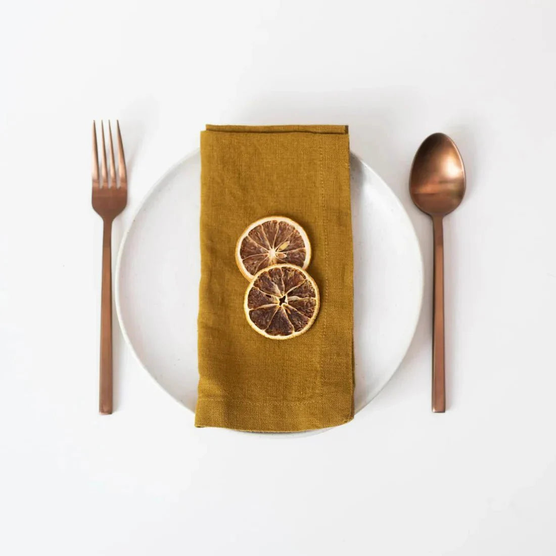 LIMITED EDITION Bronze lino servetėlių rinkinys 2 vnt. — naturalusdrabuziai.lt