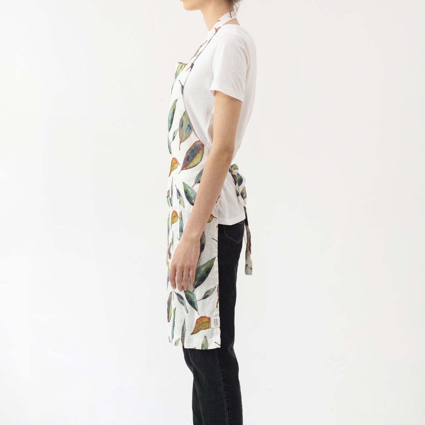 LIMITED EDITION Golden Fall lino kasdienė prijuostė — naturalusdrabuziai.lt