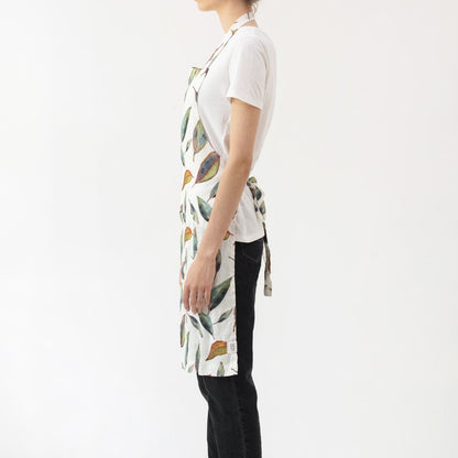 LIMITED EDITION Golden Fall lino kasdienė prijuostė — naturalusdrabuziai.lt
