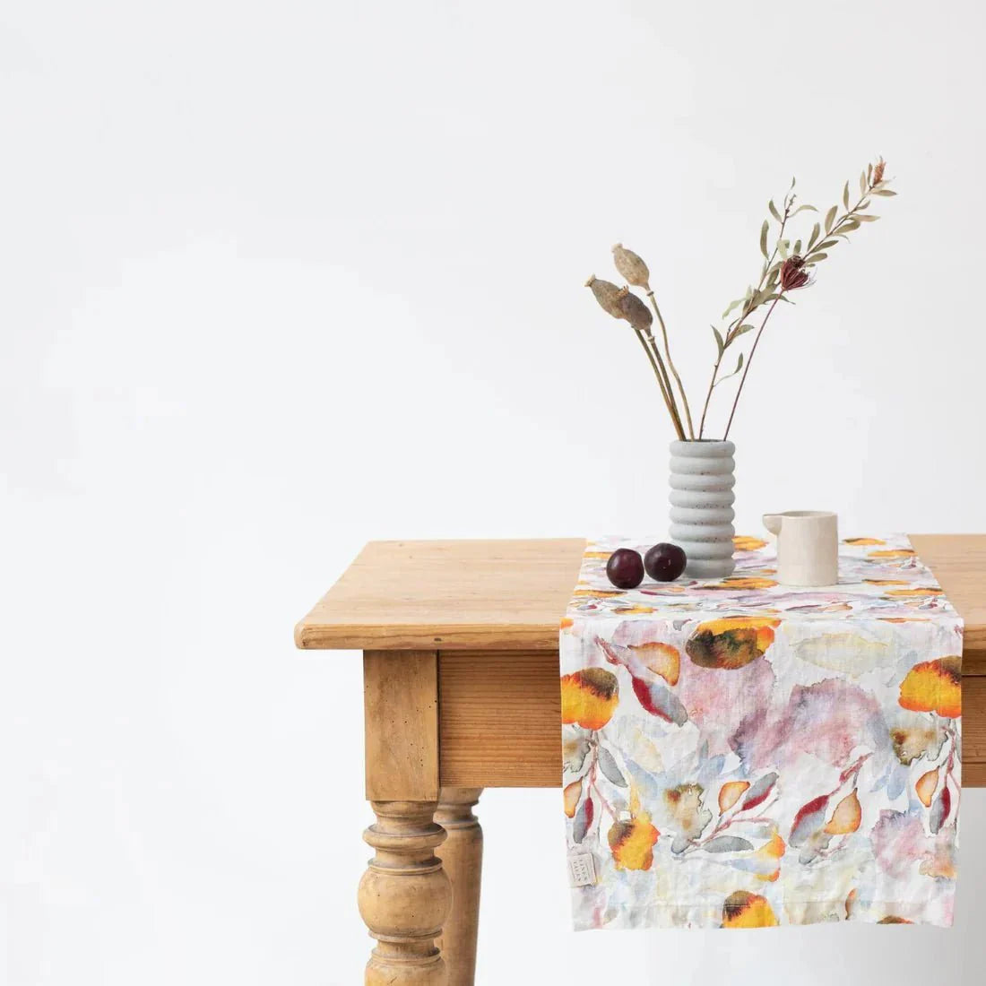 LIMITED EDITION Orange Flow lino stalo takelis — naturalusdrabuziai.lt