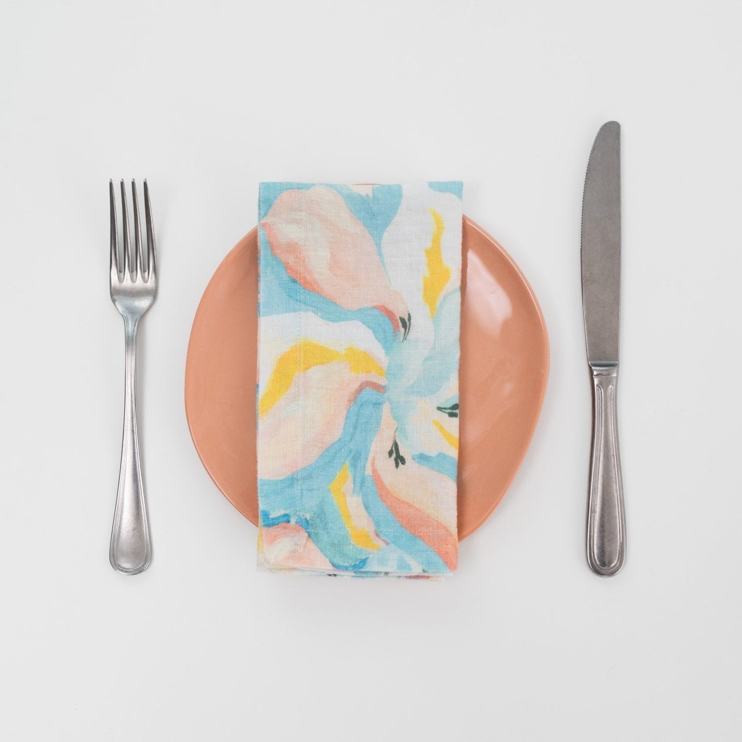 LIMITED EDITION Pastel Iris lino servetėlių rinkinys 2 vnt. — naturalusdrabuziai.lt
