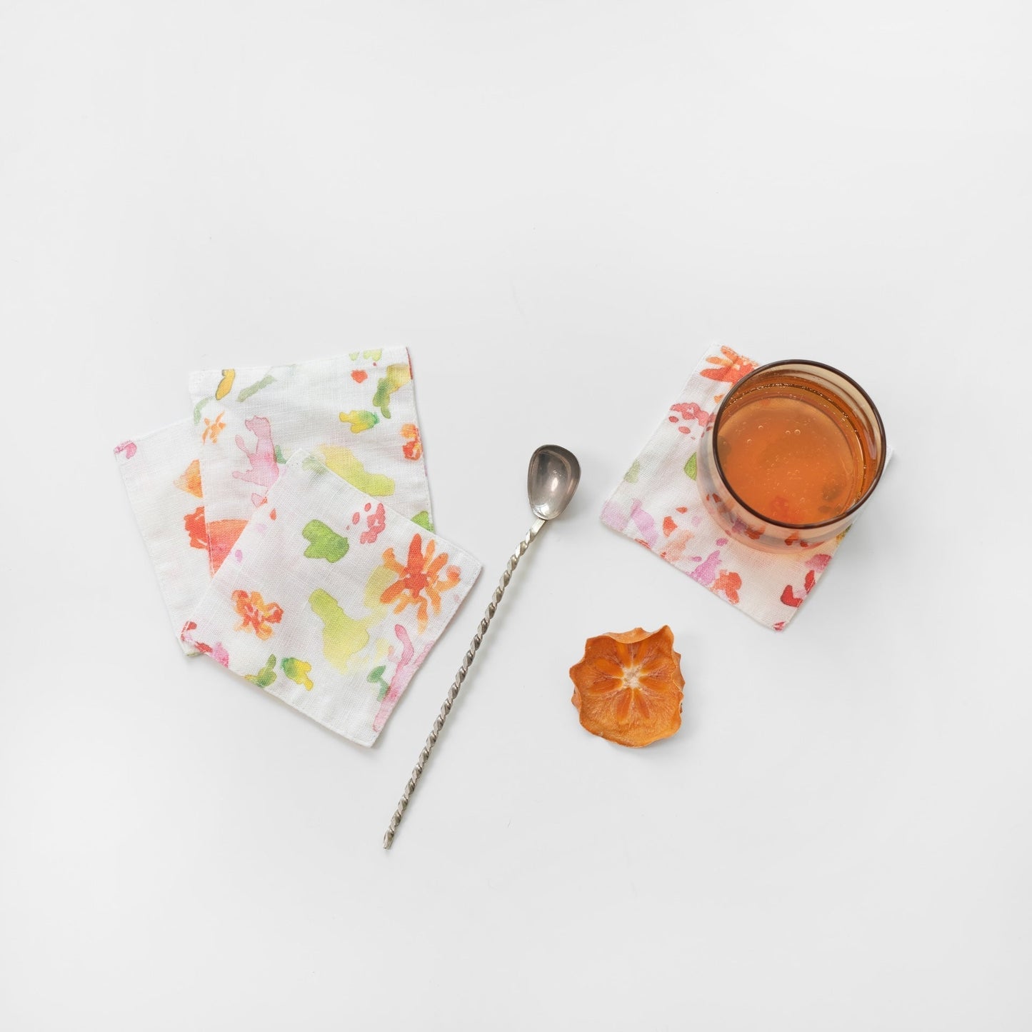 LIMITED EDITION Wildflower Flow lino padėkliukų rinkinys 4 vnt. — naturalusdrabuziai.lt