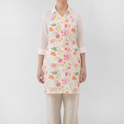LIMITED EDITION Wildflower Flow lino kasdienė prijuostė — naturalusdrabuziai.lt