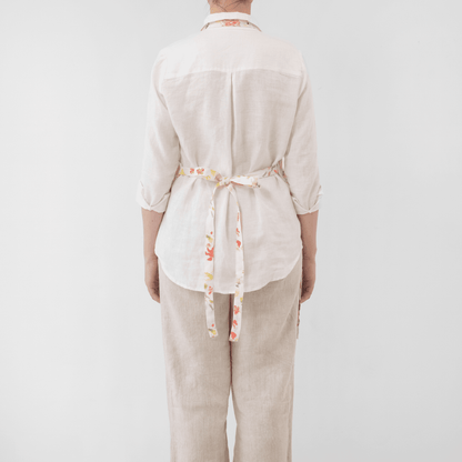LIMITED EDITION Wildflower Flow lino kasdienė prijuostė — naturalusdrabuziai.lt