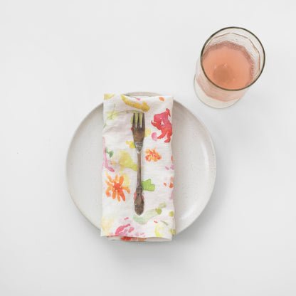 LIMITED EDITION Wildflower Flow lino servetėlių rinkinys 2 vnt. — naturalusdrabuziai.lt