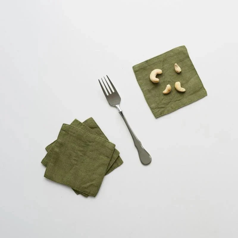 Martini Olive lino padėkliukų rinkinys 4 vnt. — naturalusdrabuziai.lt
