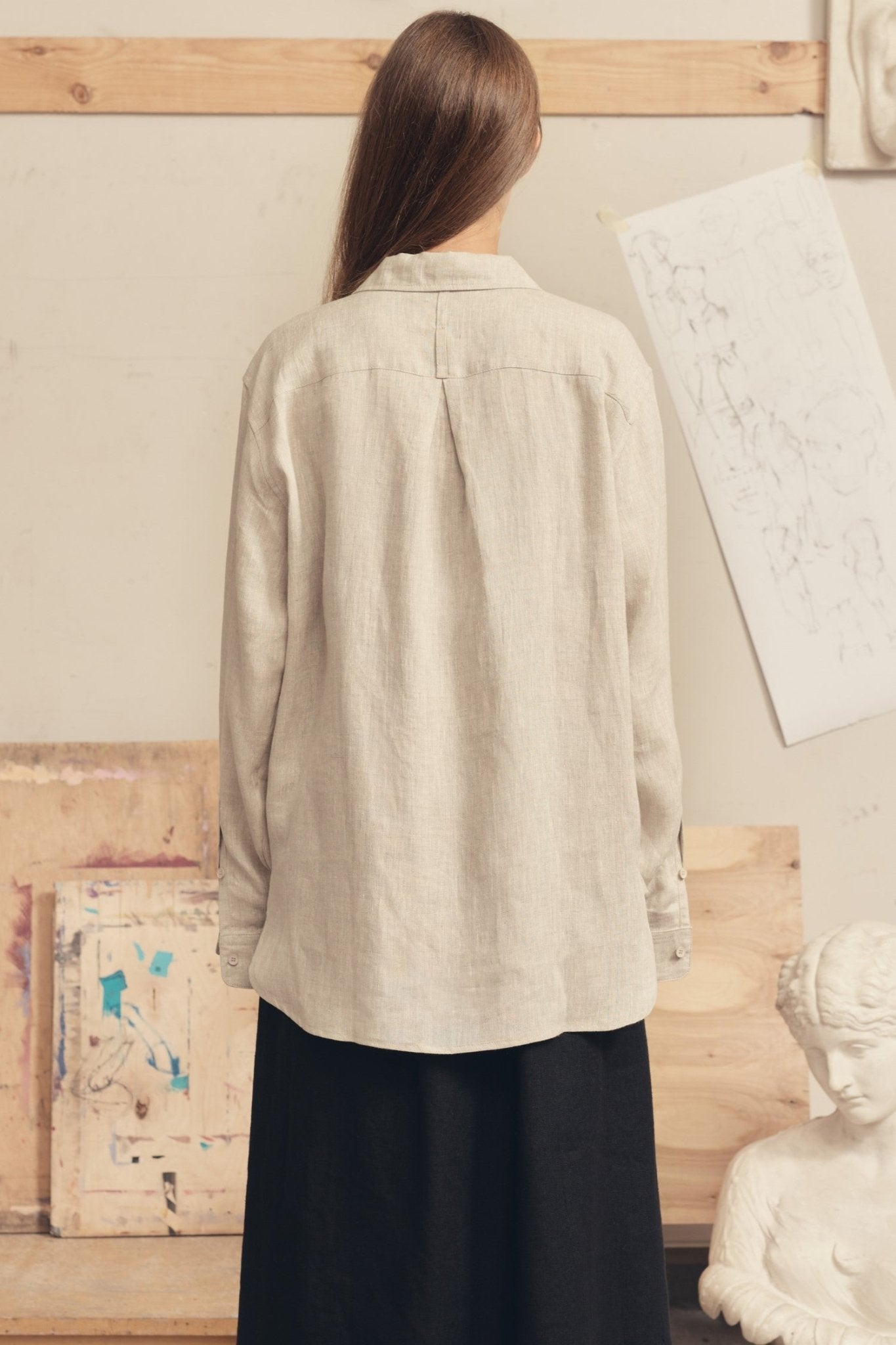 Melange Linen Larch Shirt