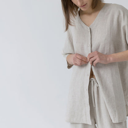 Melange lino Primrose Loungewear rinkinys — naturalusdrabuziai.lt