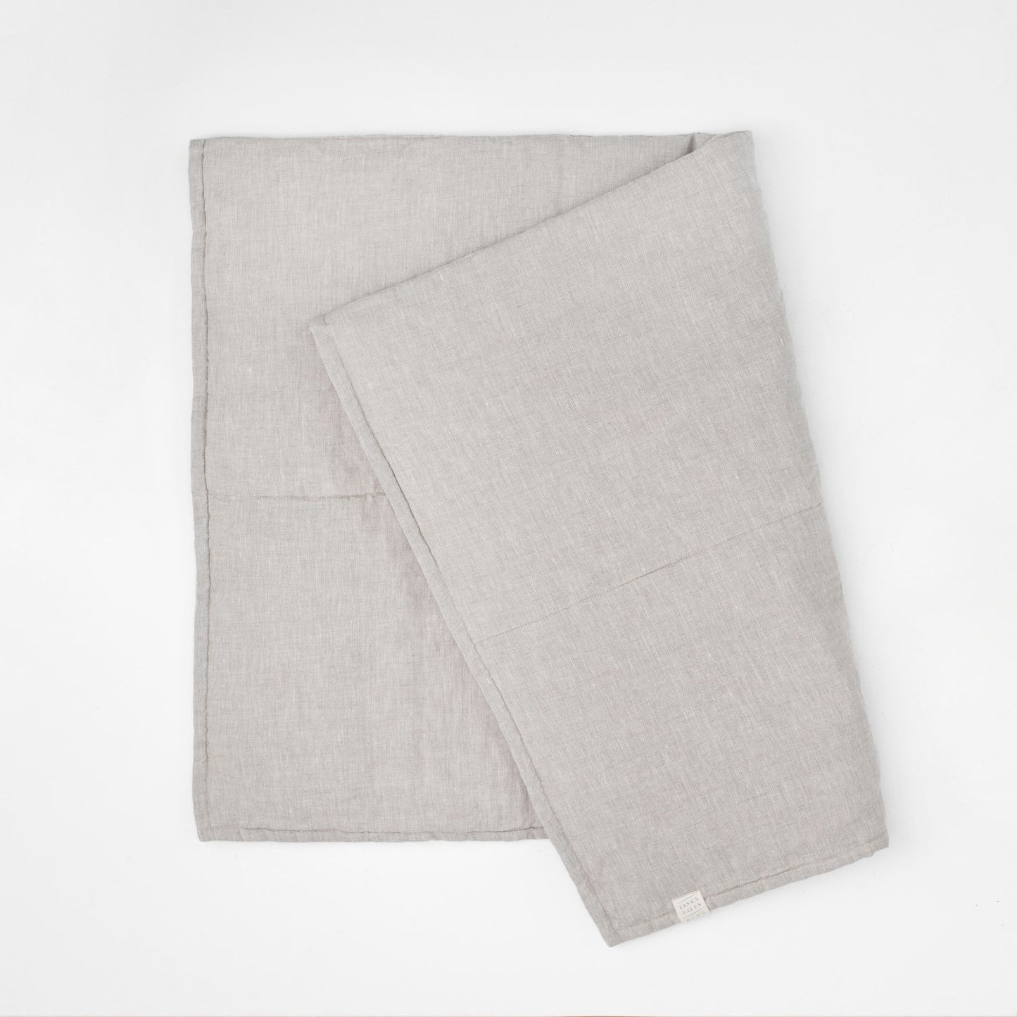 Melange lino Quilted antklodė — naturalusdrabuziai.lt