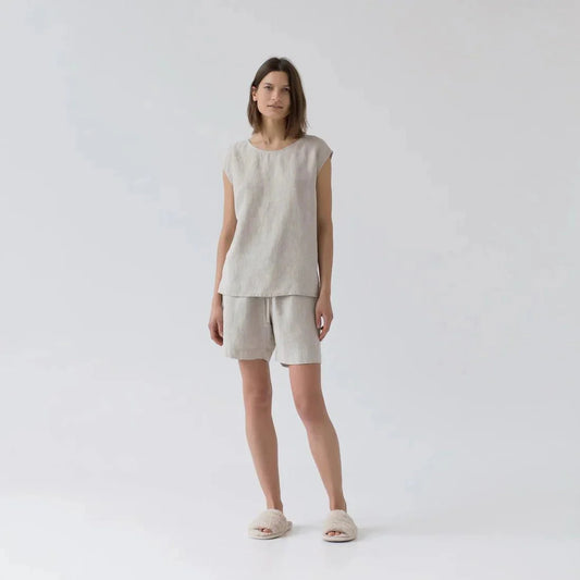 Melange lino Verbena Pyjama rinkinys — naturalusdrabuziai.lt