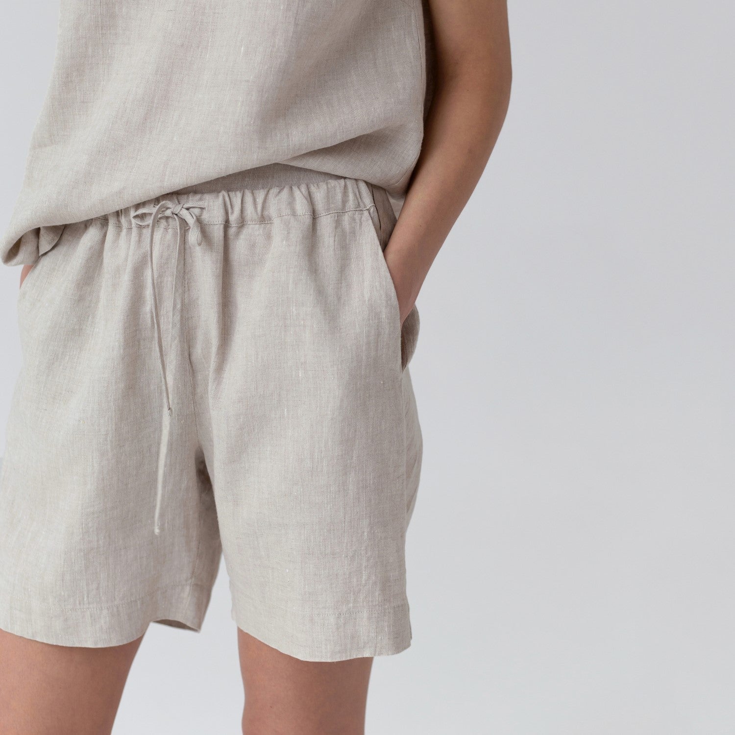 Melange lino Verbena Pyjama rinkinys — naturalusdrabuziai.lt
