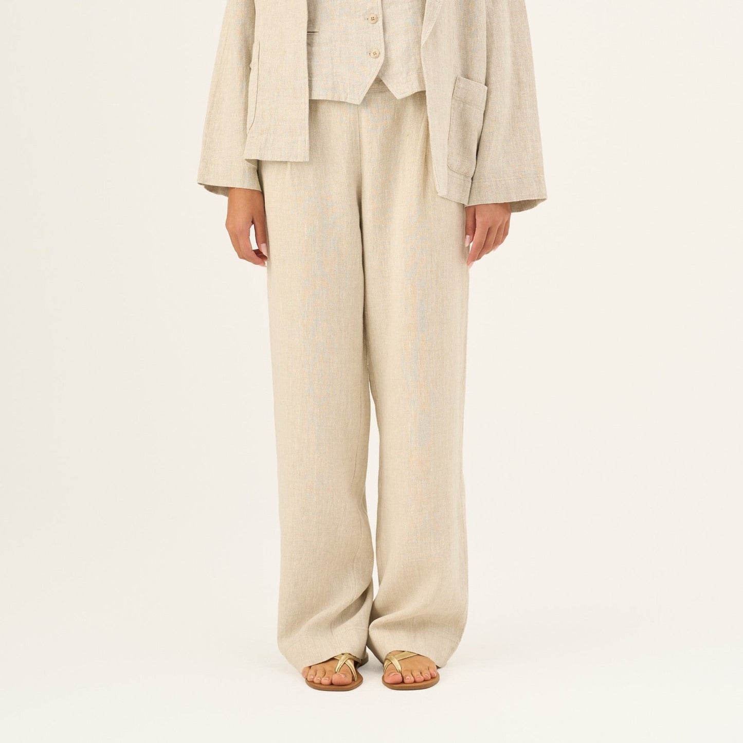 Melange lino Willow kelnės — naturalusdrabuziai.lt