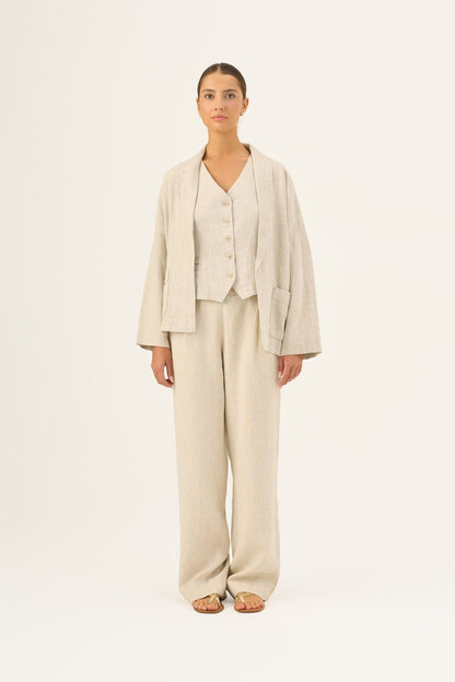 Melange lino Willow kelnės — naturalusdrabuziai.lt
