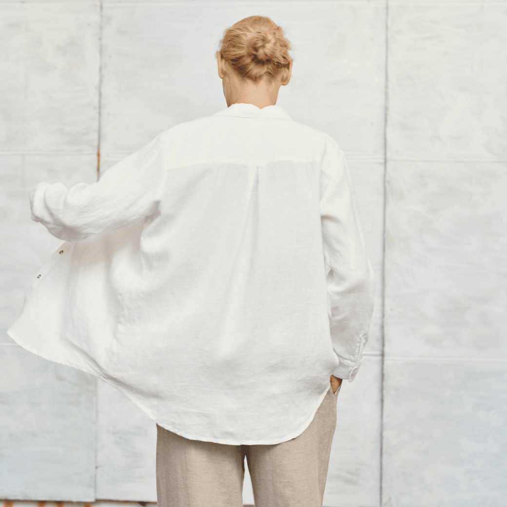 Optical White Linen Azalea Shirt