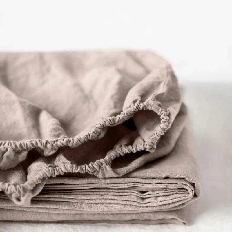 Portobello lino kampinė paklodė — naturalusdrabuziai.lt