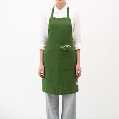 True Green lino kasdienė prijuostė — naturalusdrabuziai.lt