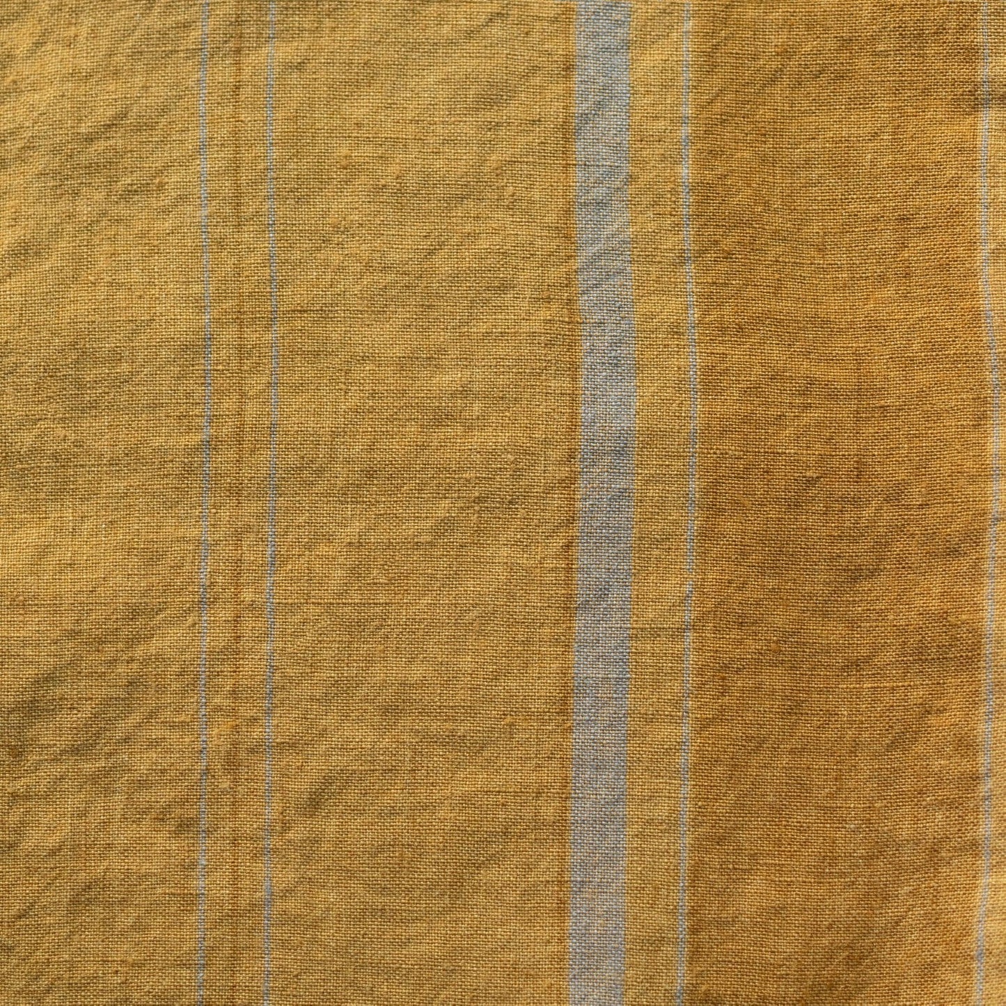 Unwashed Amber Bronze Stripes lino Fabric 190 g/sq.m — naturalusdrabuziai.lt