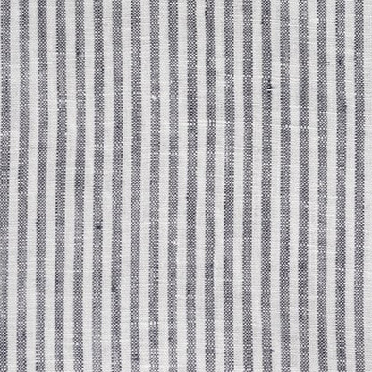Unwashed Wide Thin Black Stripes lino Fabric 160 g/sq.m — naturalusdrabuziai.lt