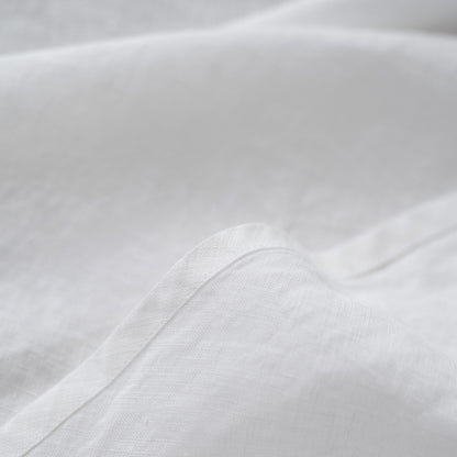 White Lightweight lino staltiesė — naturalusdrabuziai.lt
