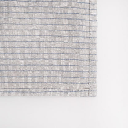 Zero Waste Grey Blue Pinstripe Rustic lino servetėlių rinkinys 4 vnt. — naturalusdrabuziai.lt