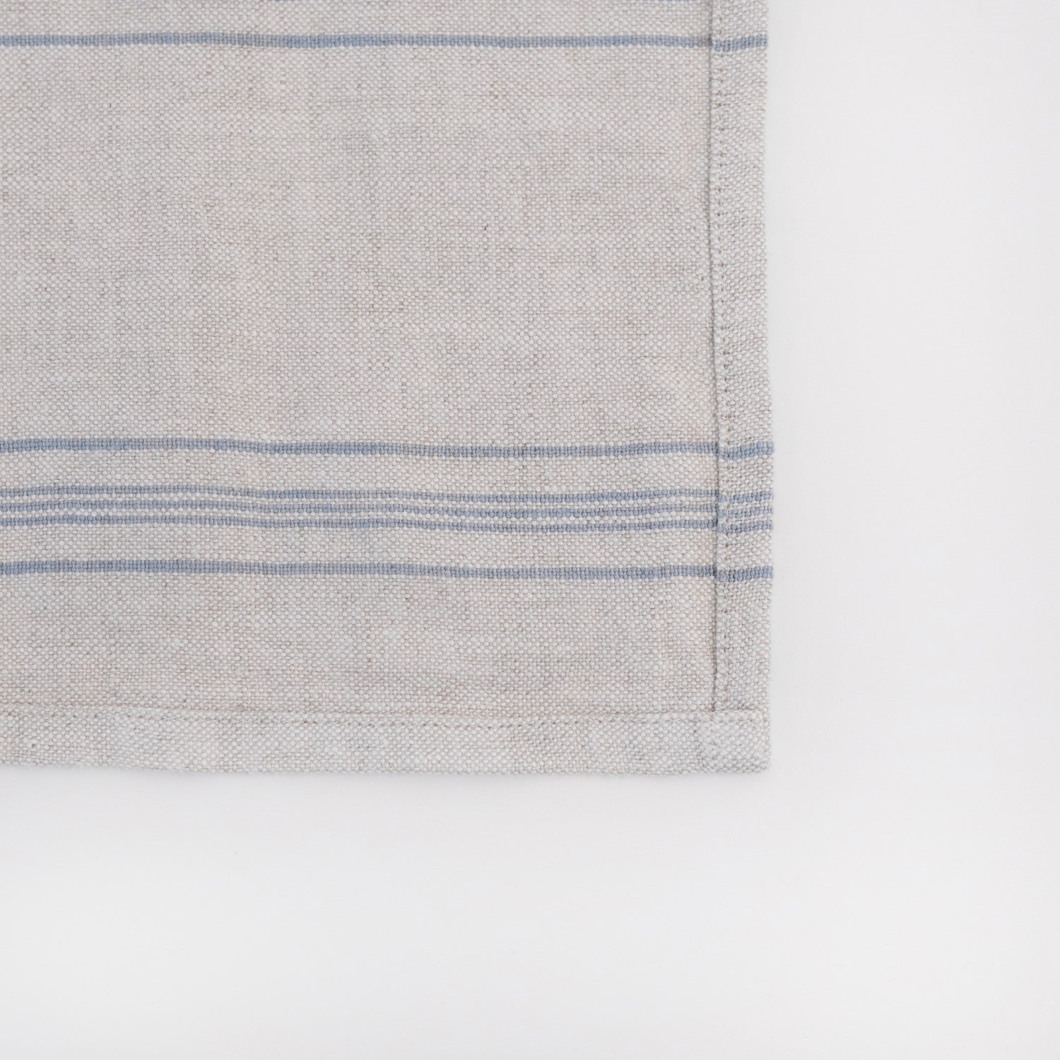 Zero Waste Grey Blue Wide Stripe Rustic lino servetėlių rinkinys 4 vnt. — naturalusdrabuziai.lt