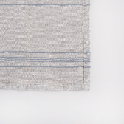 Zero Waste Grey Blue Wide Stripe Rustic lino servetėlių rinkinys 4 vnt. — naturalusdrabuziai.lt